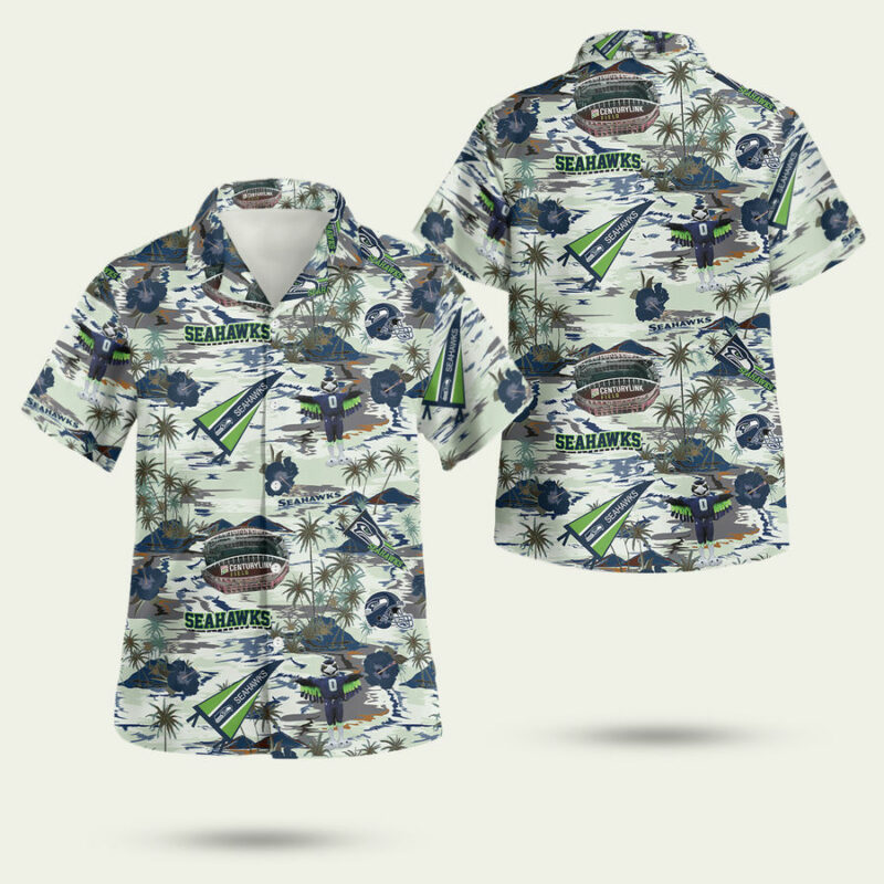 Seattle Seahawks Thematic Stadium Hawaiian Shirt