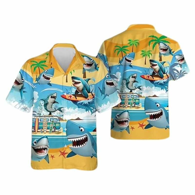 Shark Summer Time Hawaiian Shirt