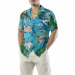 Sharks On The Beach Hawaiian Shirt Front 2