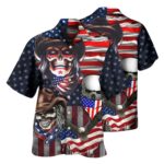Skull Independence Day Cowboy Skull US Tropical Hawaiian Shirt