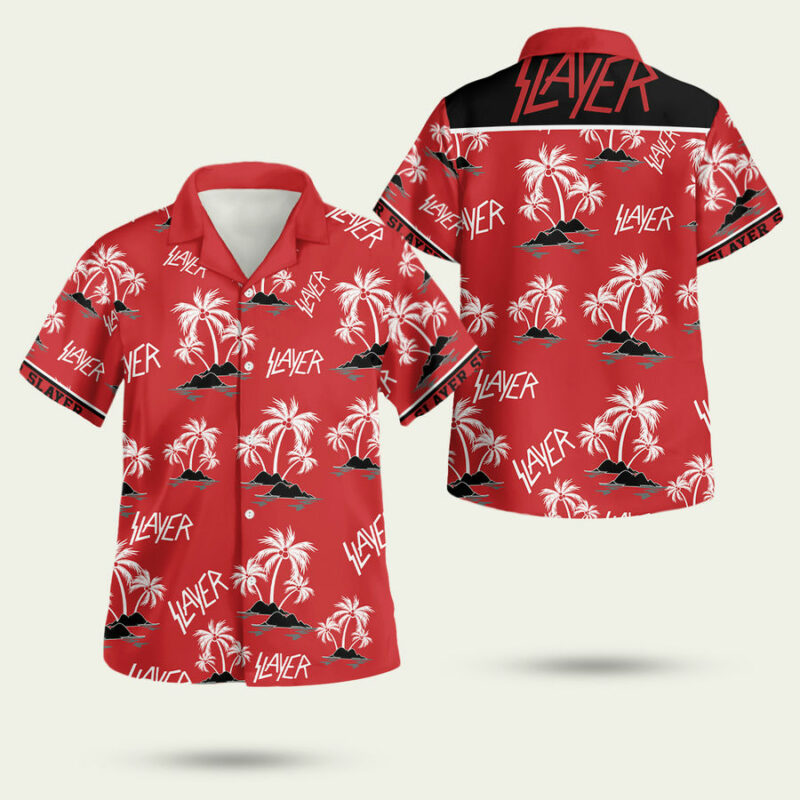 Slayer Coconut Tree Pattern Hawaiian Shirt