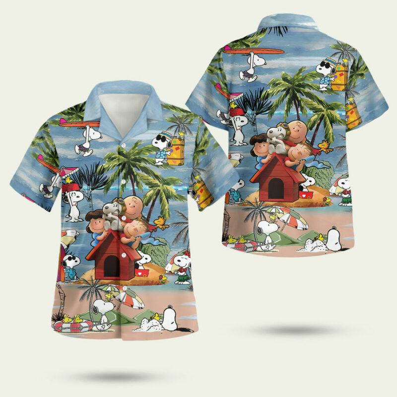 Snoopy And Charlie Brown Summer Beach Hawaiian Shirt