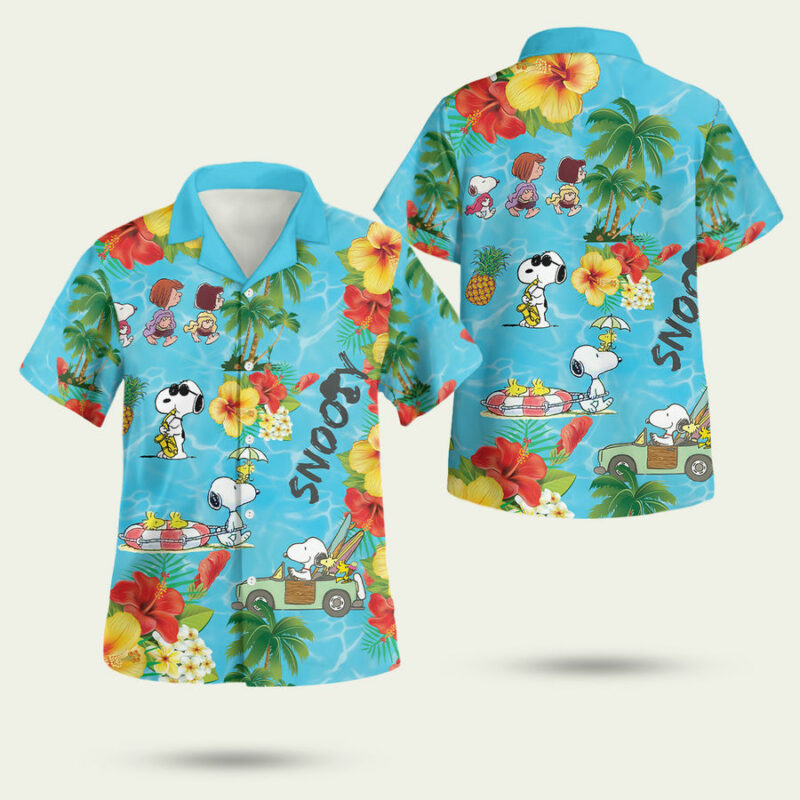 Snoopy And The Peanuts Funny Snoopy Hawaiian Shirt