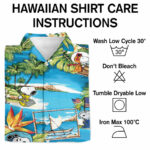 Snoopy astronaut summer vacation hawaiian shirt care instruction