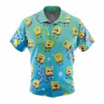 SpongeBob Pattern SpongeBob SquarePants Hawaiian Shirt Front