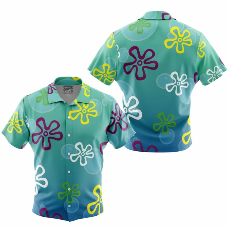 Spongebob Squarepants Logo Pattern Hawaiian Shirt