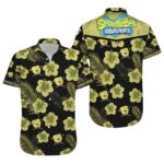 SpongeBob SquarePants Summer Beach Tropical Flower Hawaiian Shirt