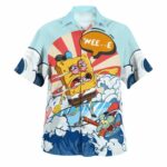 Spongebob Funny Wee...e Hawaiian Shirt Front 1