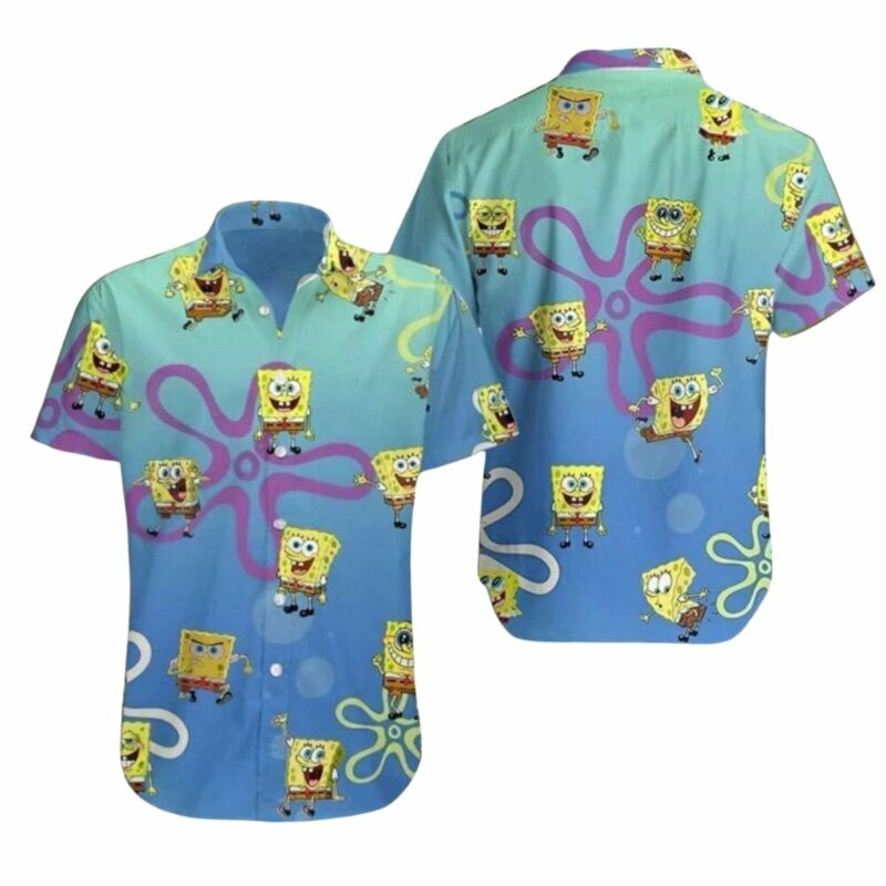 Spongebob Lover Spongebob Flower Hawaiian Shirt