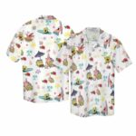 Spongebob Squarepants And Friends White Pattern Hawaiian Shirt