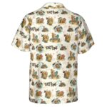 Spongebob Squarepants Character Floral Hawaiian Shirt Back