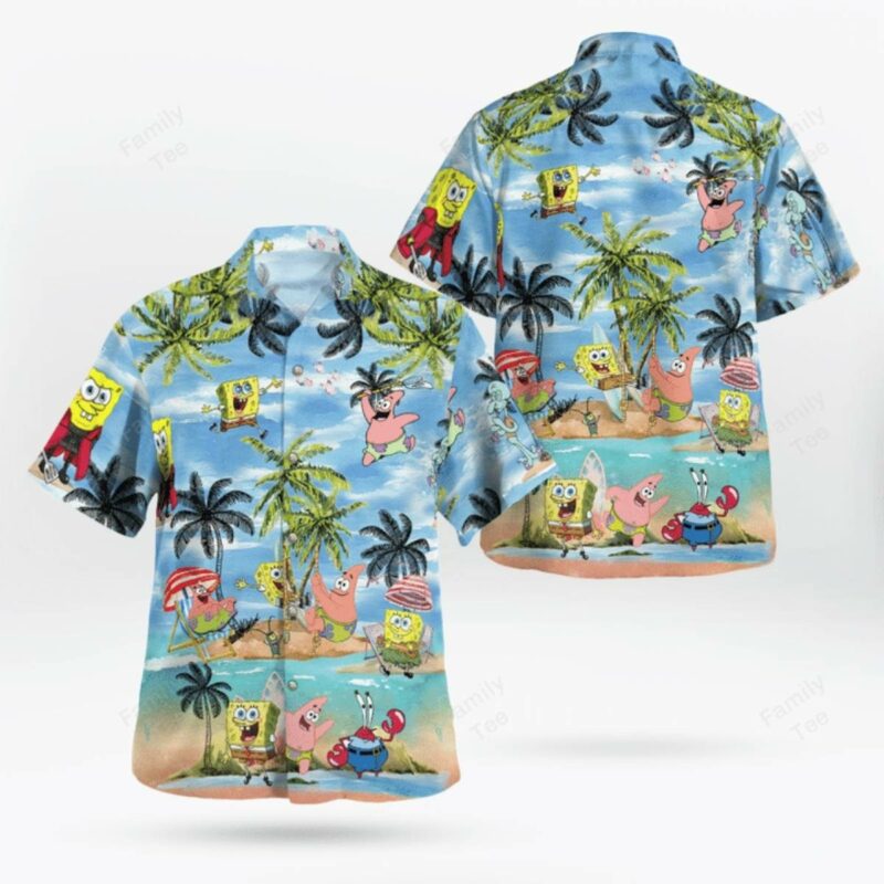 Spongebob Squarepants Coconut Island Hawaiian Shirt