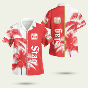 Stag beer palm tree hawaiian shirt