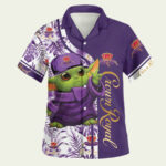 Star wars baby yoda crown royal hawaiian shirt front side