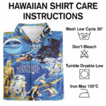 Star wars classic disney hawaiian shirt care instruction