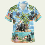 Star wars darth vader boba fett storm trooper hawaiian shirt front side