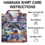 Star wars the power of the dark side unisex hawaiian shirt care instruction