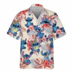 Stitch 4th Of July Summer Vacation Hawaiian Shirt Front