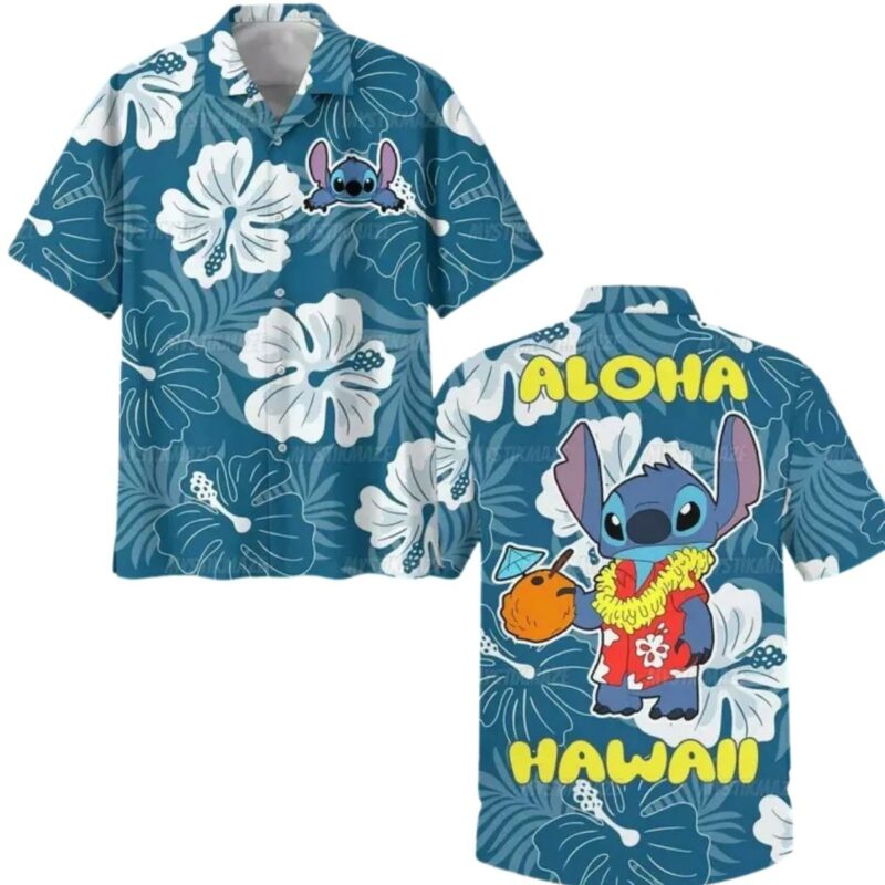 Stitch And Lilo Tropical Vacation Hawaiian Shirt