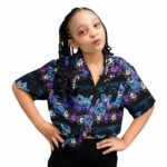 Stitch and Lilo Coconut Trees Purple Pattern Hawaiian Shirt Front 1
