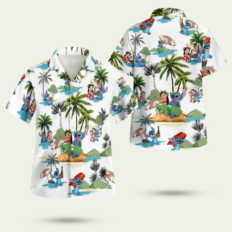 Stitch And Lilo Summer Time Hawaiian Shirt 1