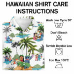 Stitch and lilo summer time hawaiian shirt care instructions 1
