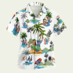 Stitch and lilo summer time hawaiian shirt front 1