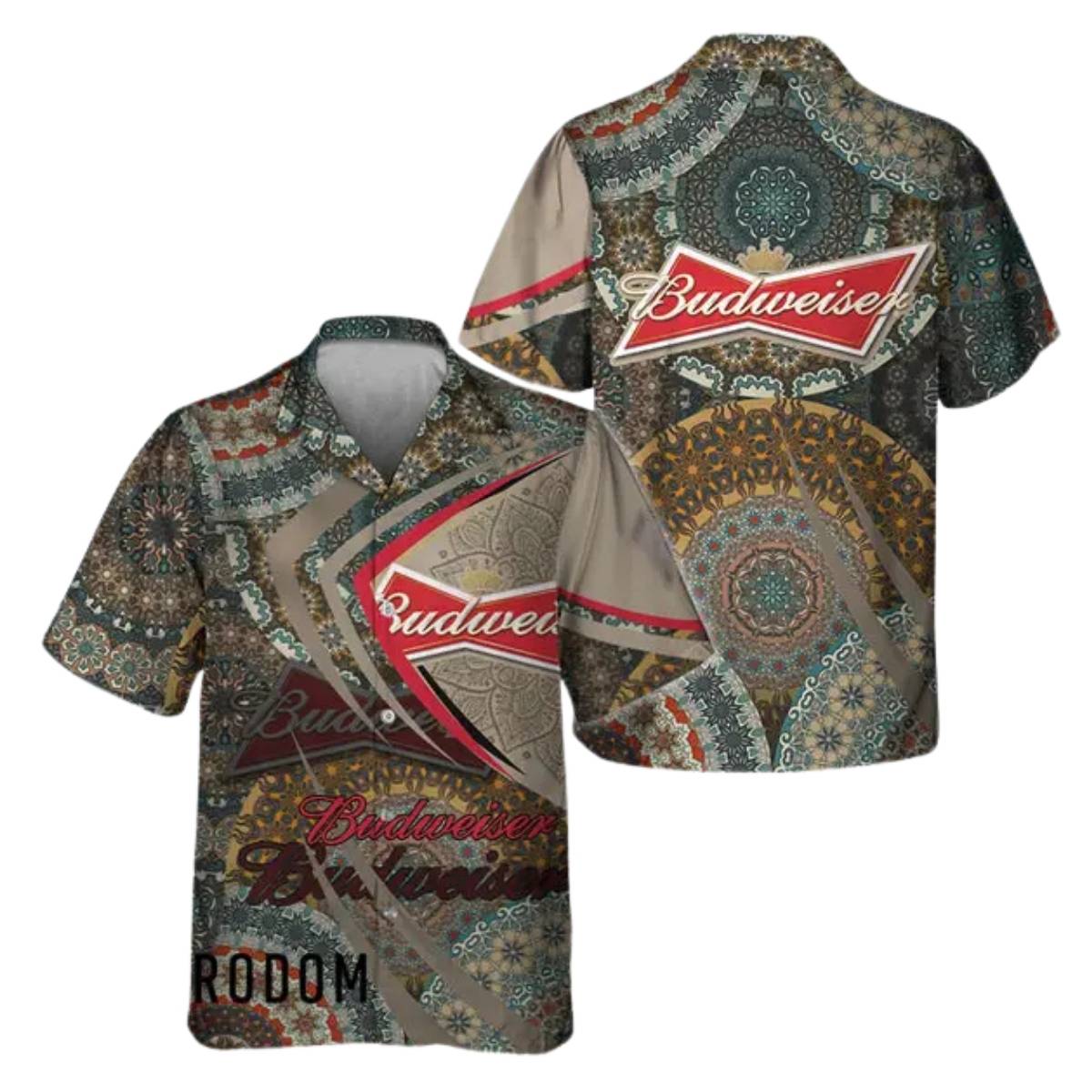 Summer Boho Mandala Budweiser Beer Hawaiian Shirt