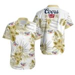 Summer Coors Banquet Beer Floral Hawaiian Shirt