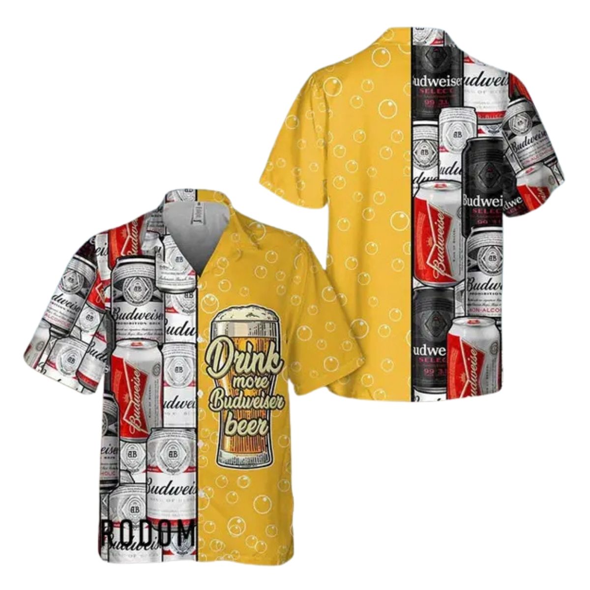 Summer Drink More Budweiser Beer Hawaiian Shirt