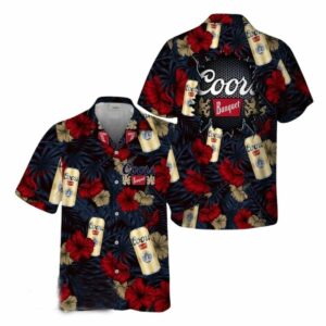 Summer Floral Coors Banquet Hawaiian Shirt