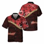 Summer Palm Tree Blend Polynesian Budweiser Hawaiian Shirt