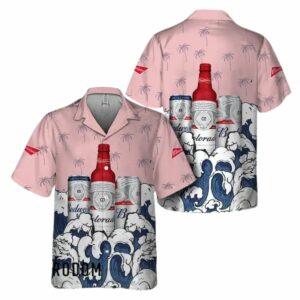 Summer Waves Budweiser Hawaiian Shirt