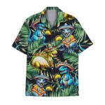 Taco Dinosaur Hawaiian Shirt Front
