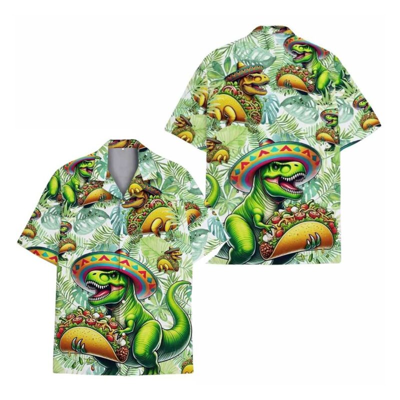 Taco T Rex Dinosaur Hawaiian Shirt
