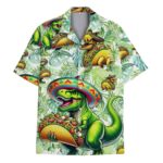 Taco T rex Dinosaur Hawaiian Shirt Front