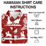 Team roping red hibiscus hawaiian shirt care instructions