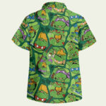 Teenage mutant ninja turtles hawaiian shirt back side