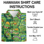 Teenage mutant ninja turtles hawaiian shirt care instruction