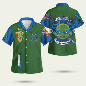 Teenage mutant ninja turtles leonardo hawaiian shirt