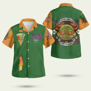 Teenage mutant ninja turtles michelangelo hawaiian shirt