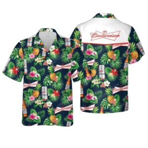 The Budweiser Beer Tropical Hawaiian Shirt
