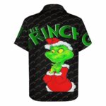 The Grinch Santa Funny Hawaiian Shirt Back