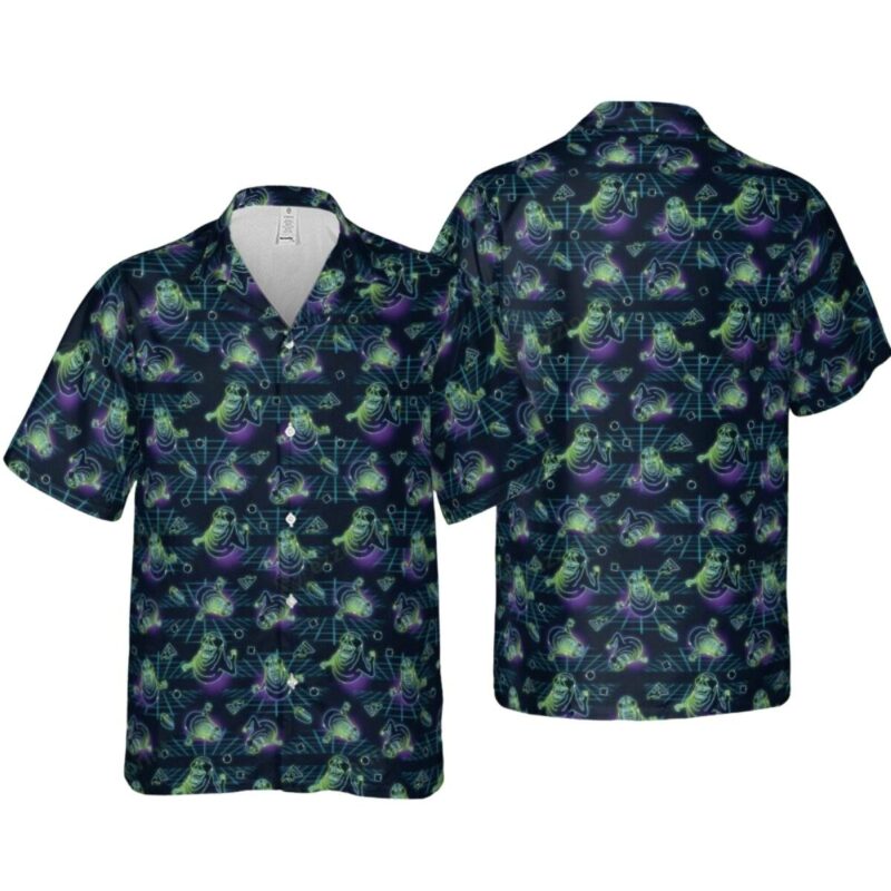 The Real Ghostbusters Slimer Classics Retro Hawaiian Shirt
