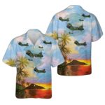 The Us Marine Corps Boeing Vertol Ch 46e Sea Knight Hawaiian Shirt