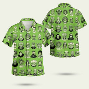 The monsters horror character face hawaiian shirt