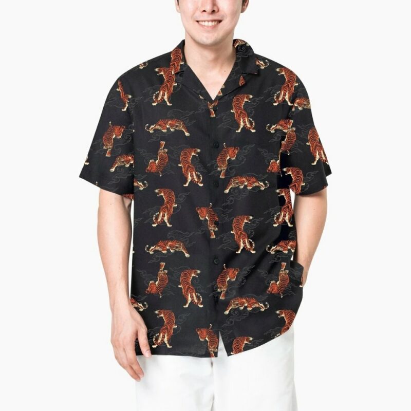 Tiger Black Hawaiian Shirt