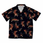 Tiger Black Hawaiian Shirt Front