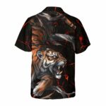 Tiger In The Dark Hawaiian Shirt Back