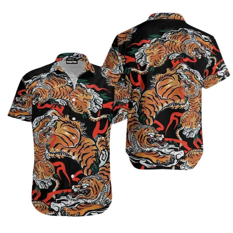 Tiger Japanese Aloha Beach Hawaiian Shirt